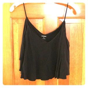 Express - black crop top